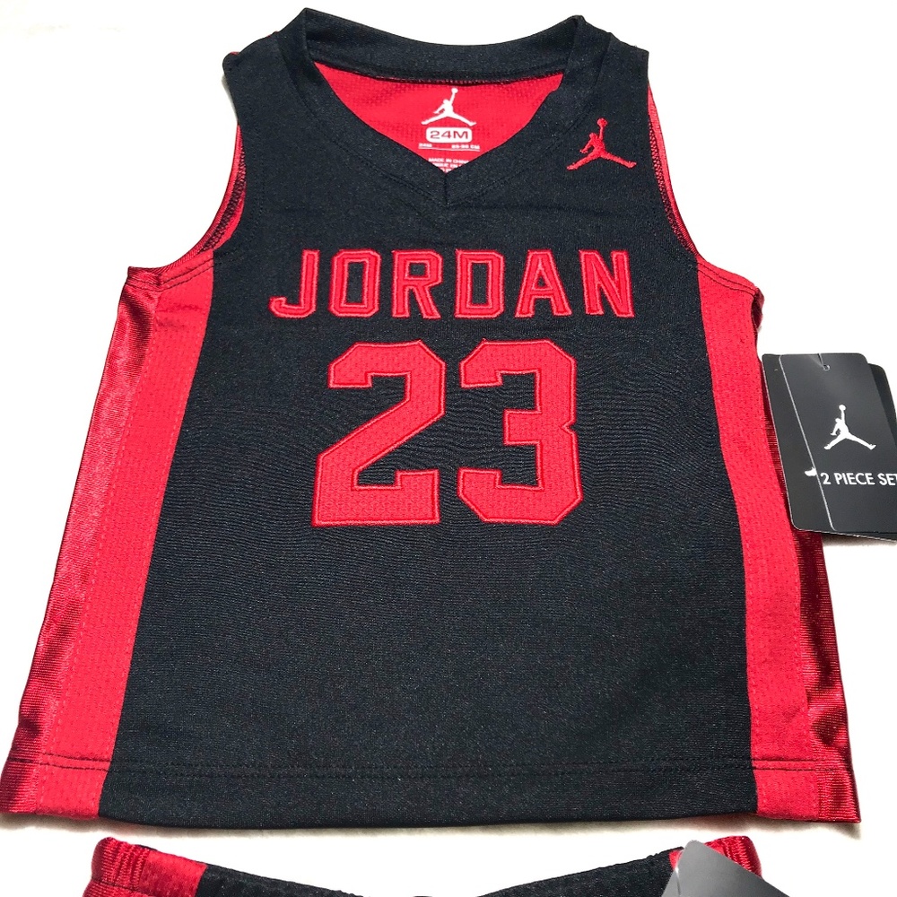 NEW Air Jordan Retro Toddler Jersey Shorts Set 24M - Picture 2 of 2